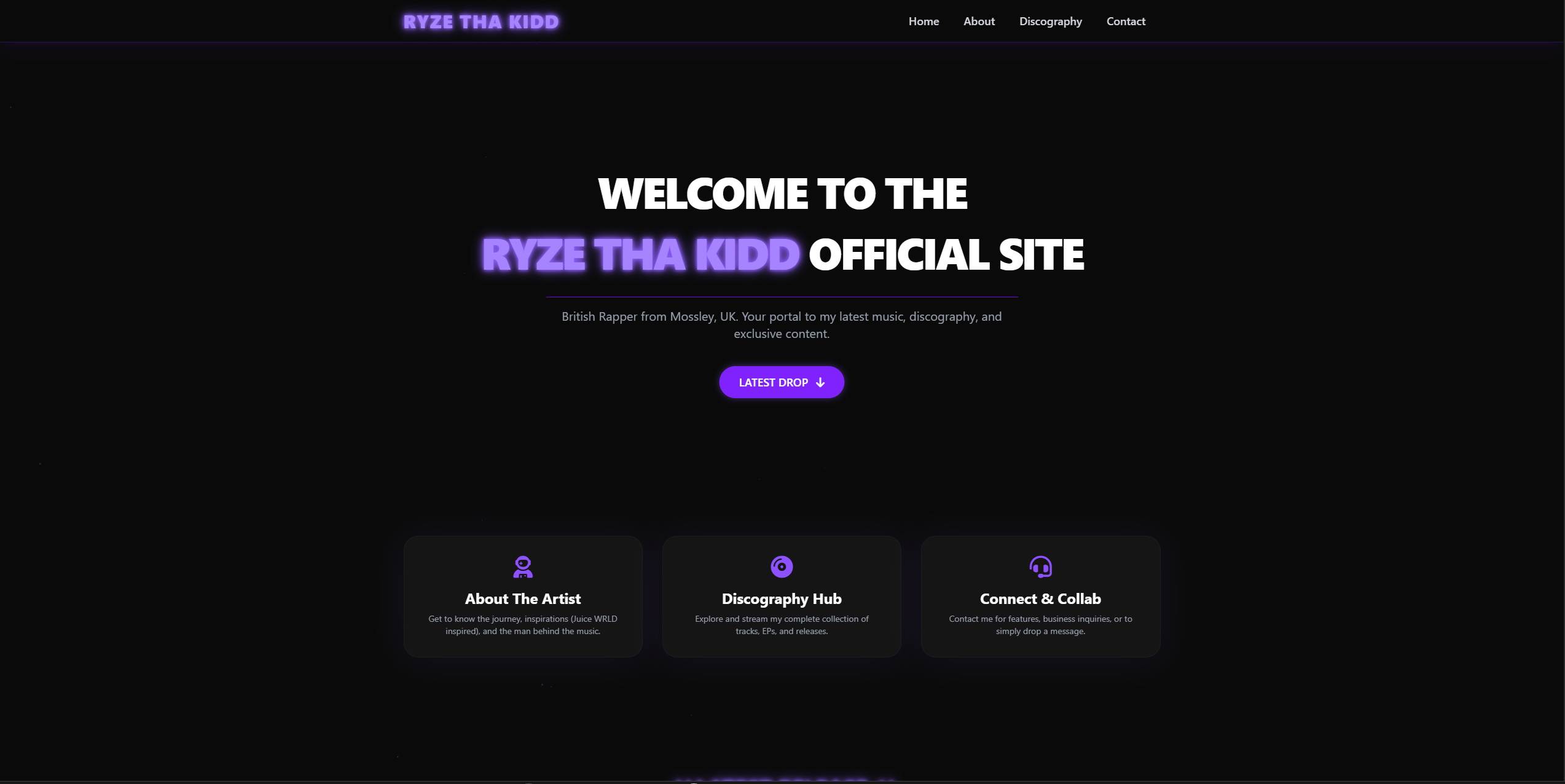 Ryze Tha Kidd Artist Website